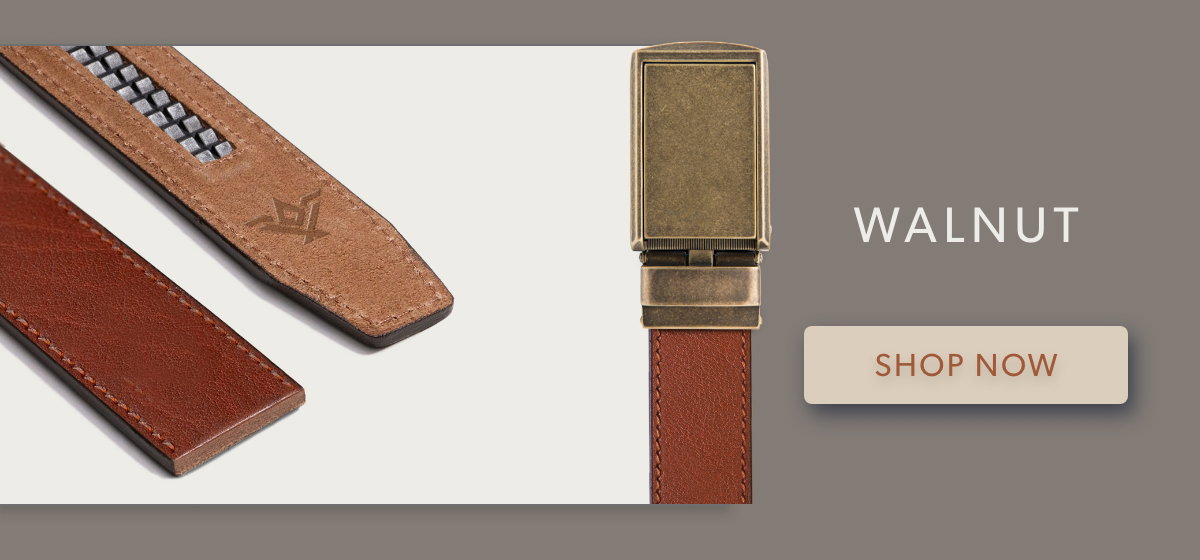 Walnut Full Grain Leather Belt