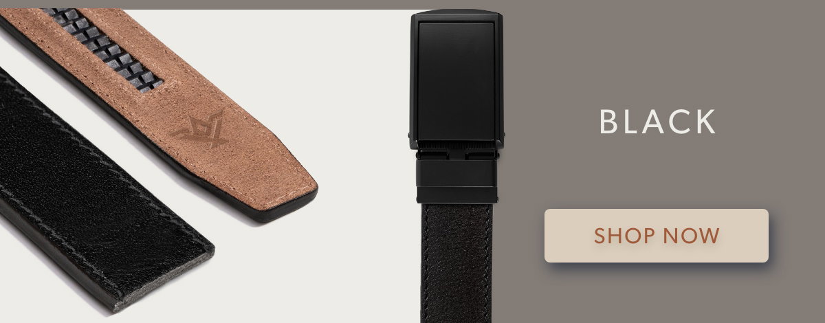 Black Full Grain Leather Belt