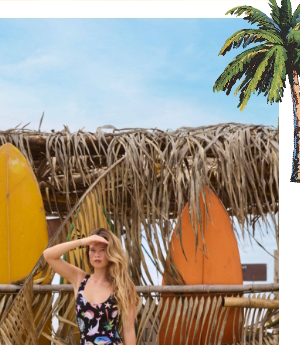Party Wave Tanker One Piece Swimsuit