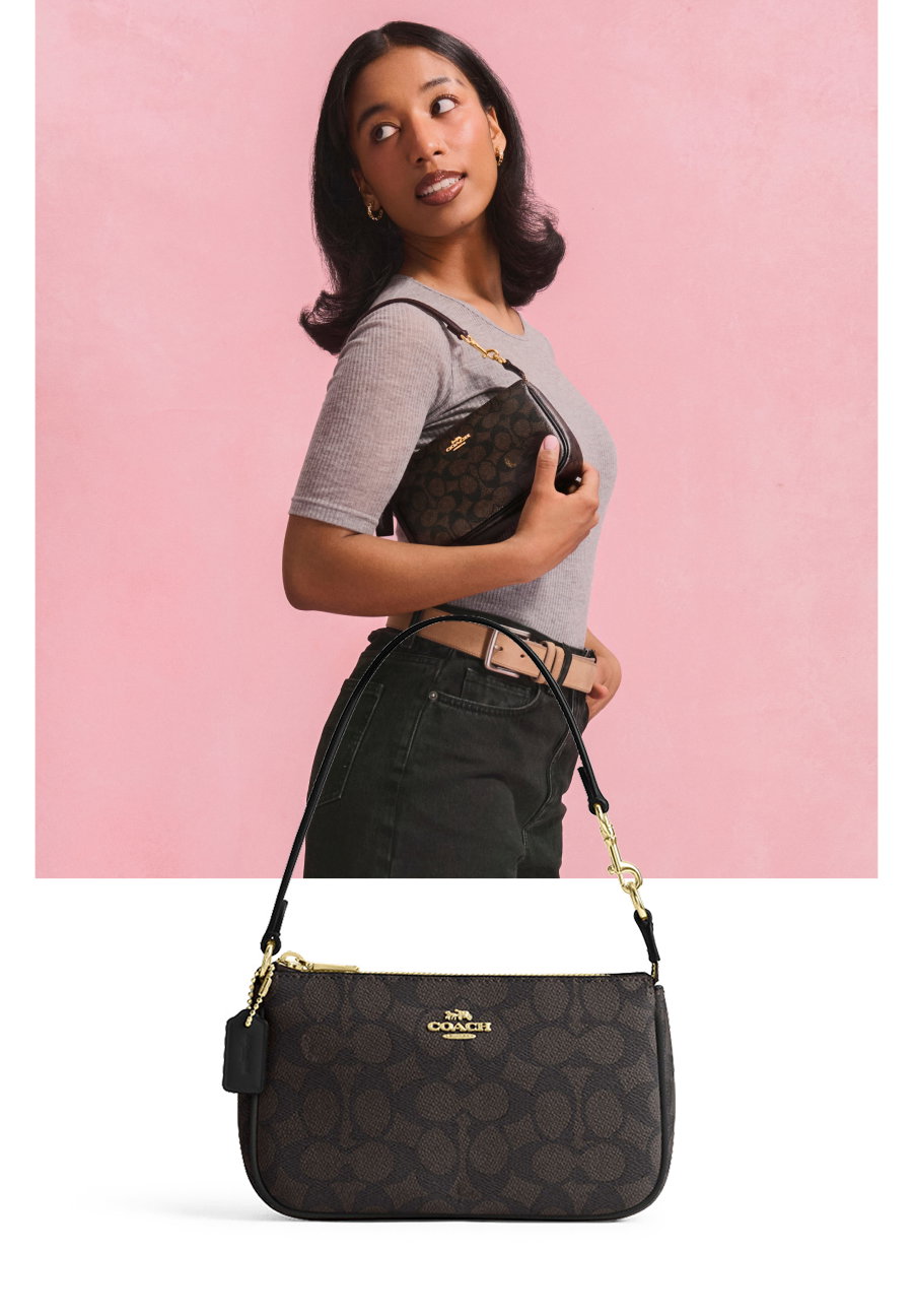 Nolita 19 In Signature Canvas Gold/Walnut/Black