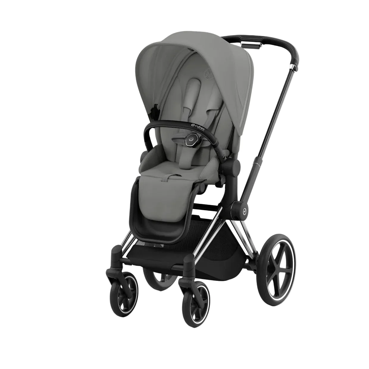 Image of Cybex Priam4 Stroller, 2024, Chrome/Black, Mirage Grey