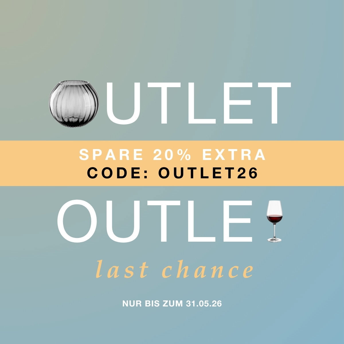 Outlet: Spare 50 % + 20 % Extra