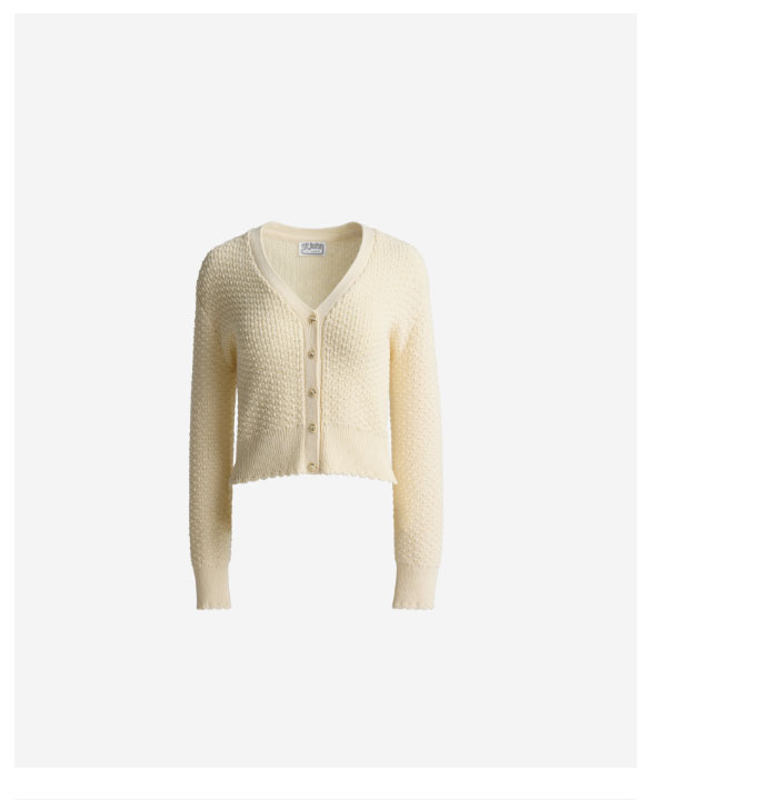 Melody Cardigan in Perlé Crepe Knit
