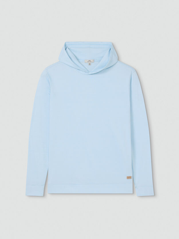 Pioneer Pima Cotton Stripe Hoodie - Coast Blue