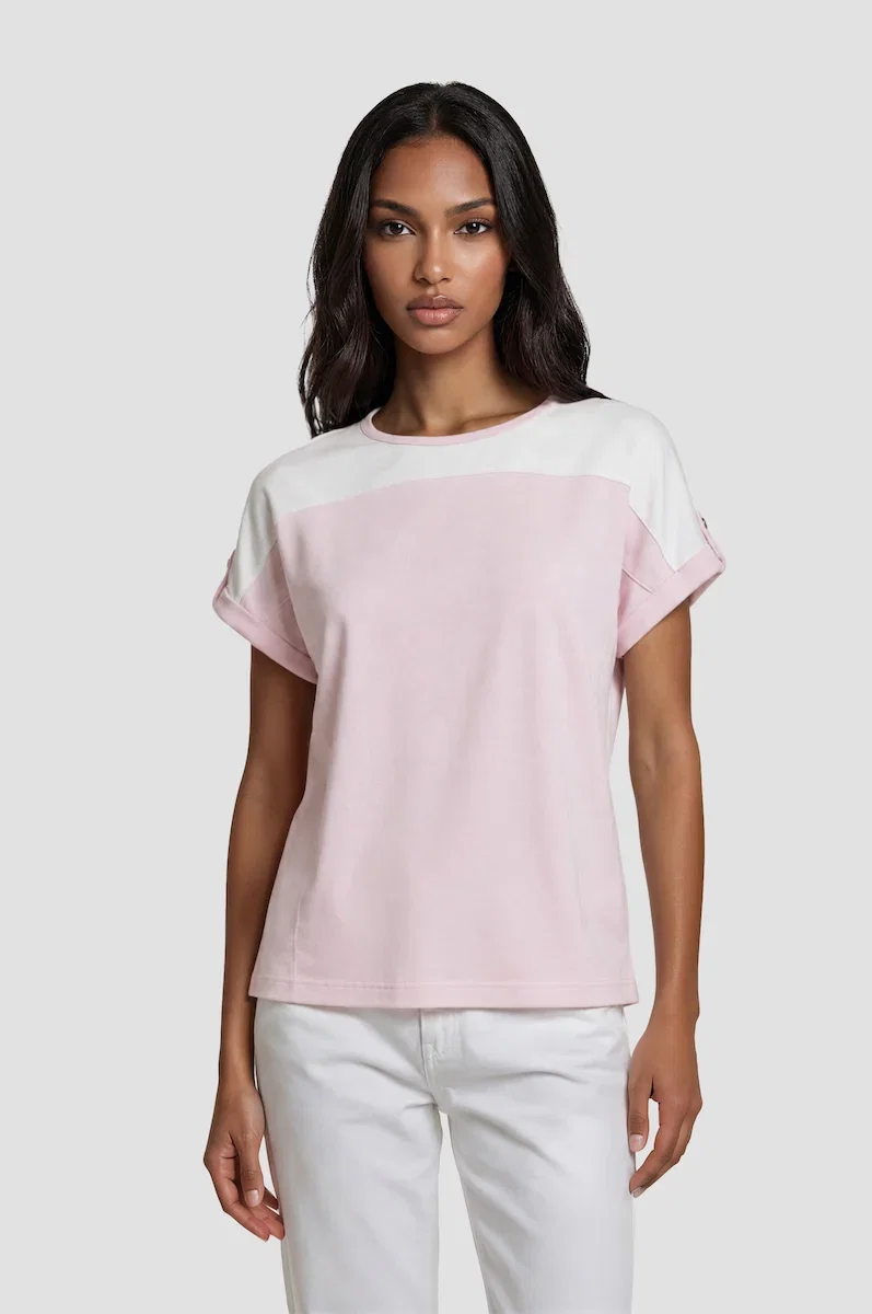 Image of Contrast Tee - Blush