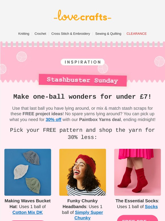 FREE Stashbusters + 40% off Paintbox Yarns