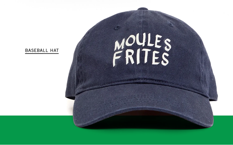Baseball Hat in Navy Moules Frites