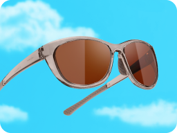 Performance sunglasses against a blue sky