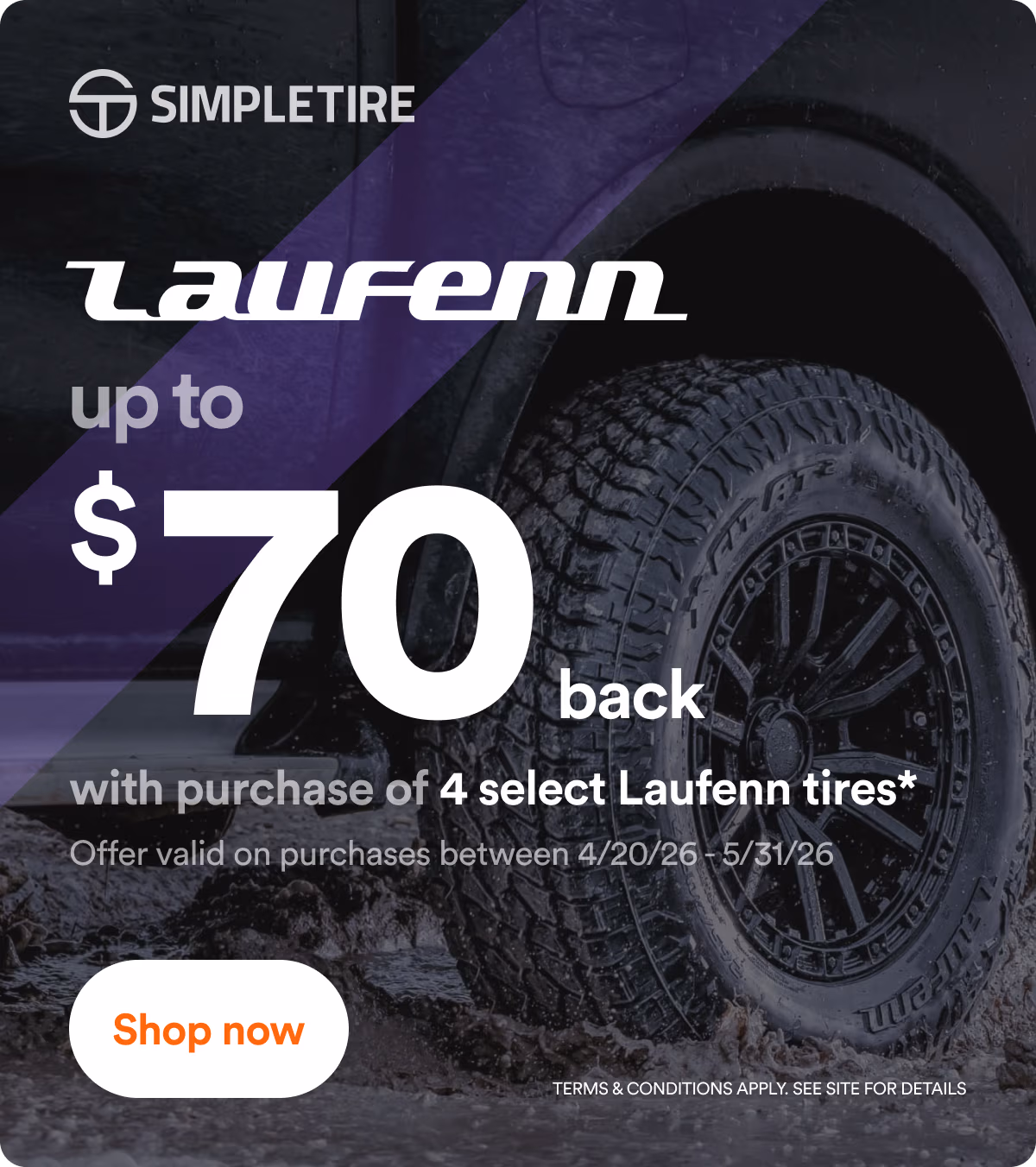 Laufenn: up to $70 back