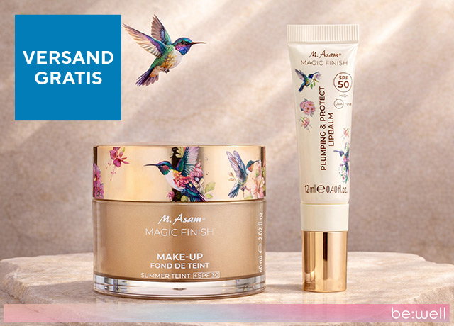 Tagesangebot: 279038 M. ASAM® Magic Finish Summer Teint 60 ml & Lip Balm SPF50 12 ml Colibri Edition
