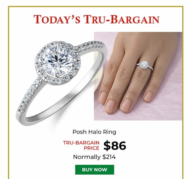 Posh Halo Ring Platinum Clad