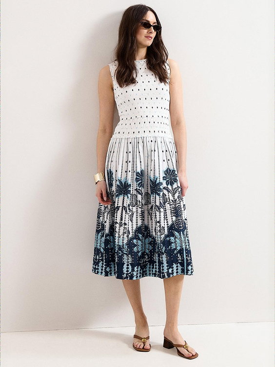 Chiara White Floral Dress
