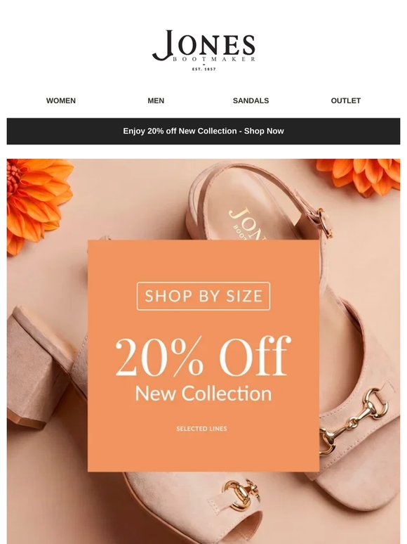 Unlock 20% off your size!