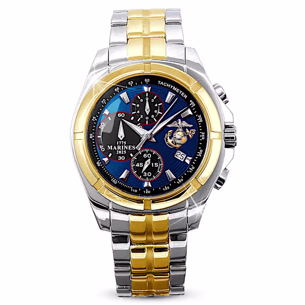 Limited Edition of 2,500! USMC 250th Anniversary Men's Chronograph Dress Watch