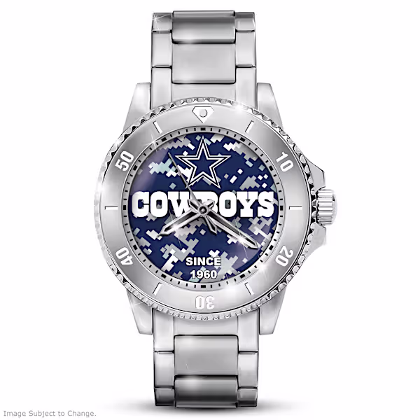 Dallas Cowboys Digital Camo Print Men's Watch