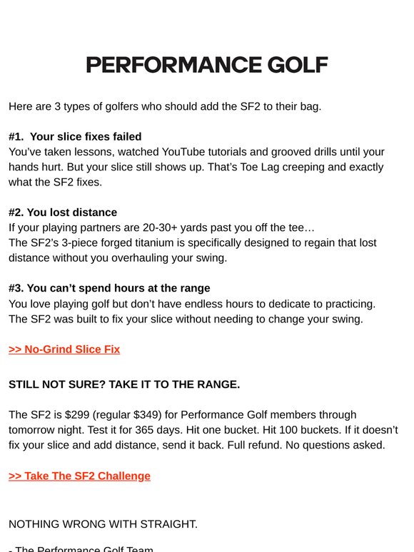 411: 3 signs you’re an SF2 golfer