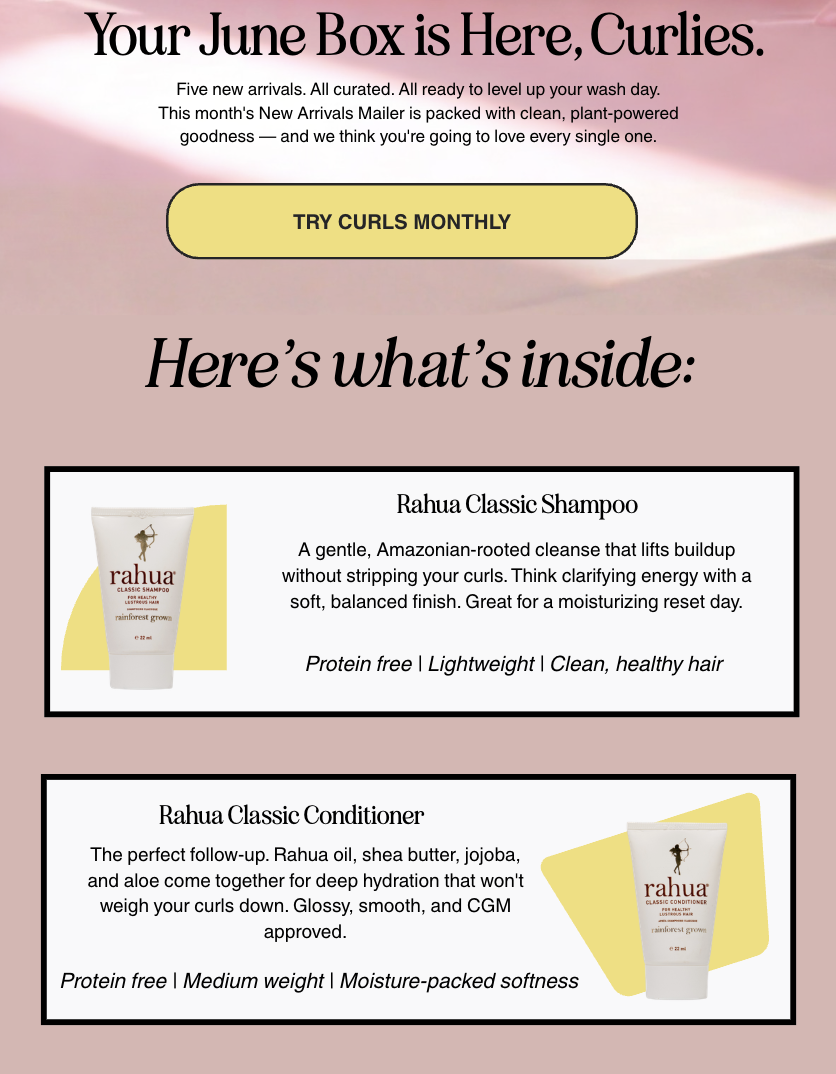 Your June box is here, Curlies. Here's what's inside. 