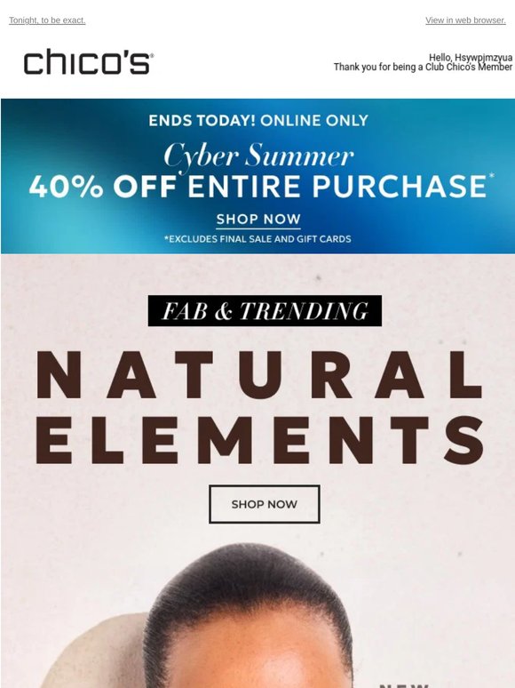 Naturally, 40% off is coming to an end...