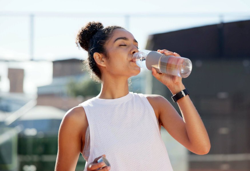 Woman drinking water