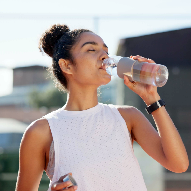 Woman drinking water