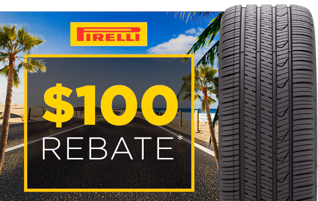 Buy 4 Select Pirelli Tires, Get a $100 Rebate