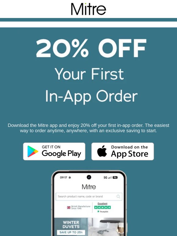 Activate your 20% app discount