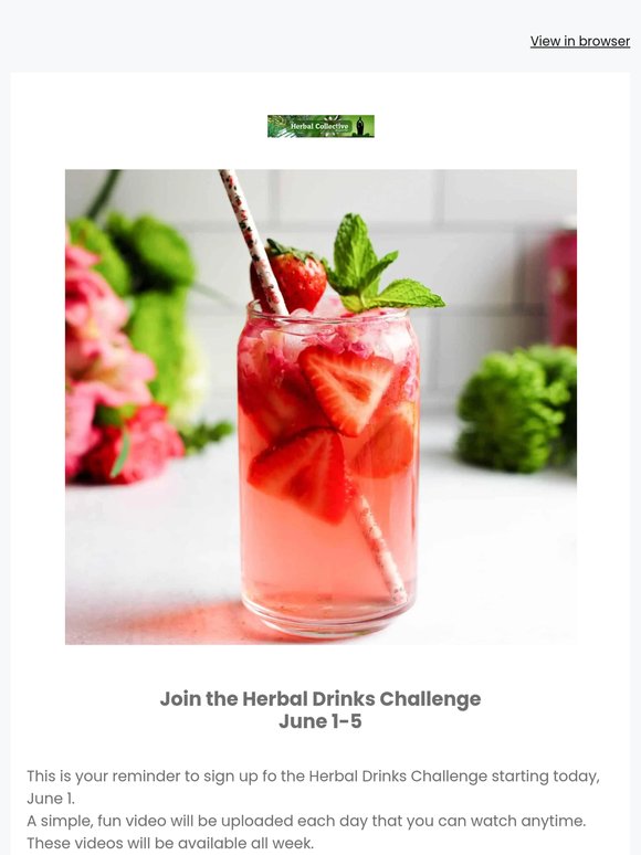 Final reminder on healthy herbal drinks