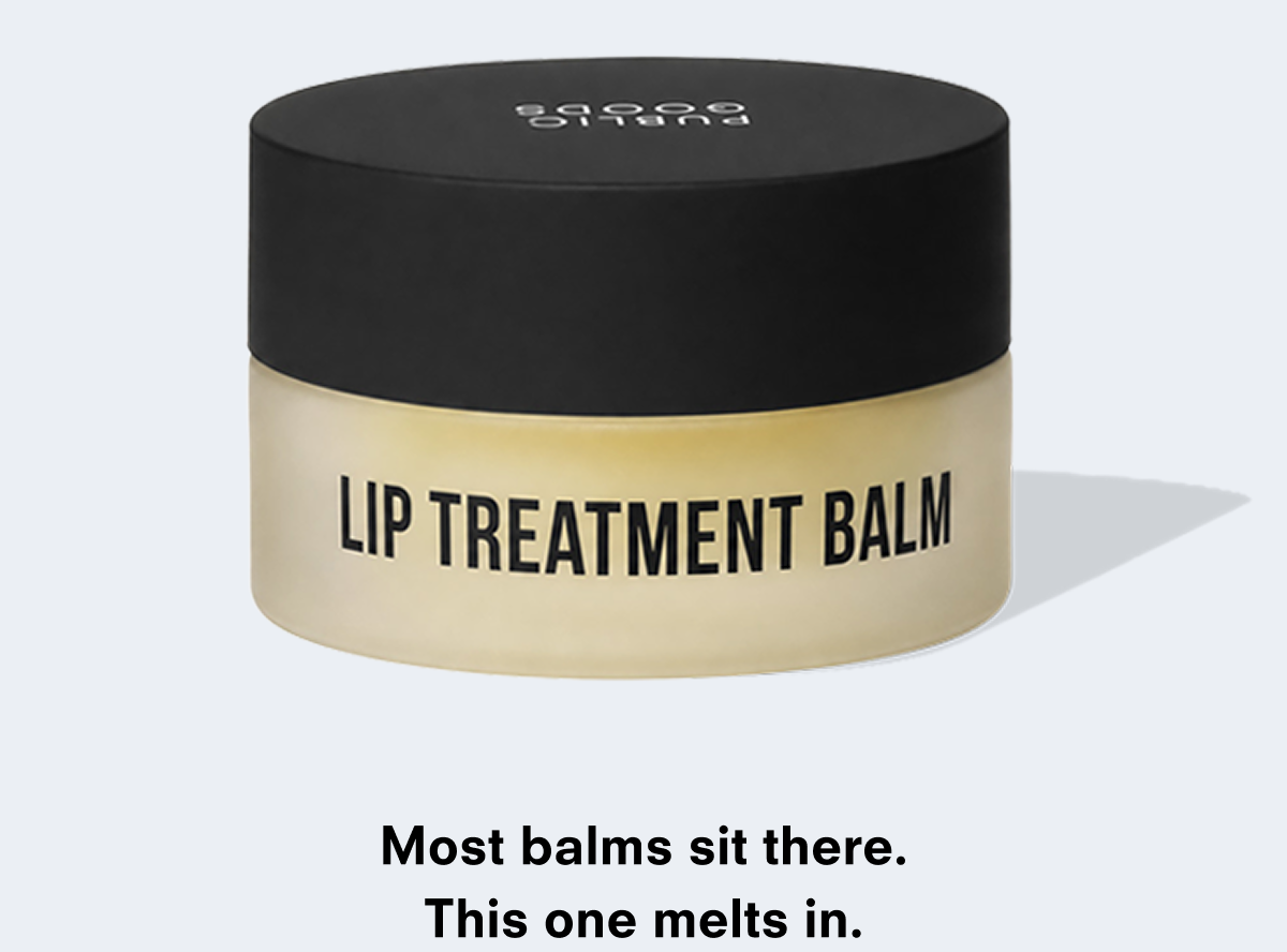 PUBLIC GOODS LIP TREATMENT BALM Most balms sit there. This one melts in.