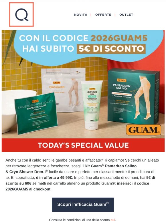 Acquista Guam®: 5€ di sconto per te