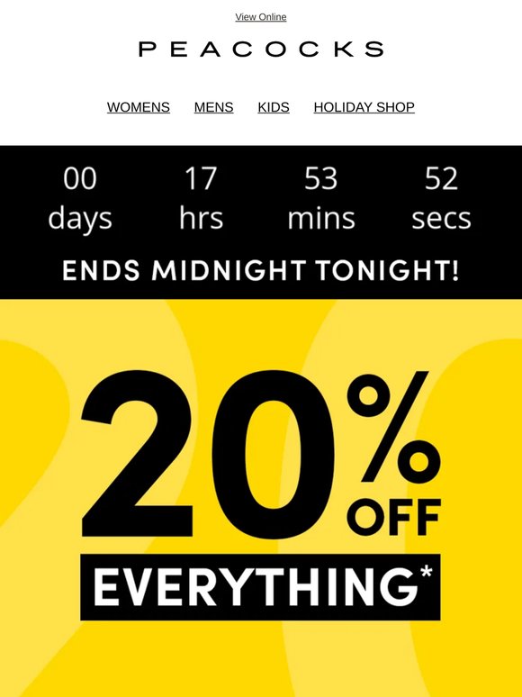 Your Last Chance For 20% Off!🌞😱