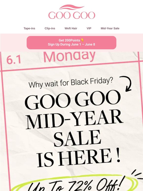 🔥🔥MID-YEAR SALE IS COMING! SAVE UP TO 72% OFF