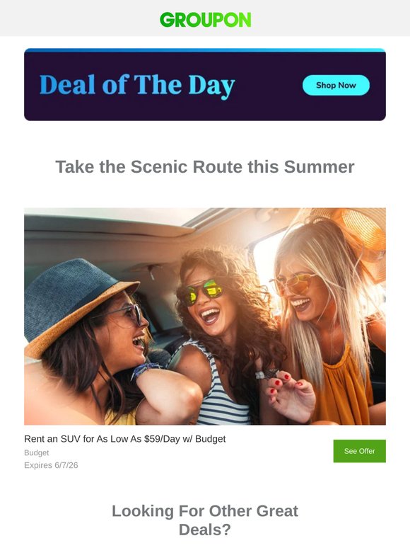 Rent a Budget SUV for As Low As $59/Day