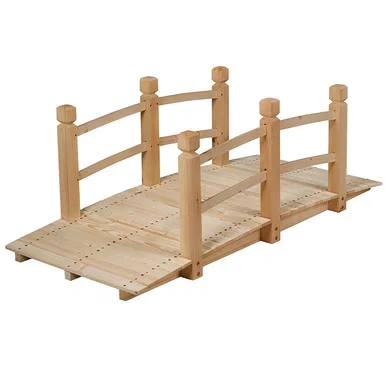 5-Foot Outdoor Wooden Garden BridgeProduct Image