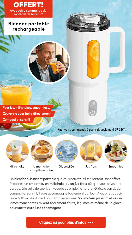 Blender portable : vos smoothies partout avec vous