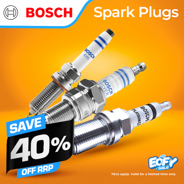 SAVE 40% OFF BOSCH SPARK PLUGS
