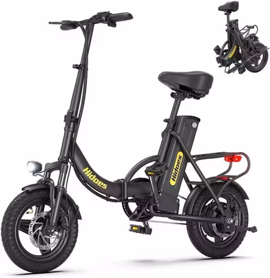 Hidoes C5 Folding Electric Bike 14" E bike Removable Battery...