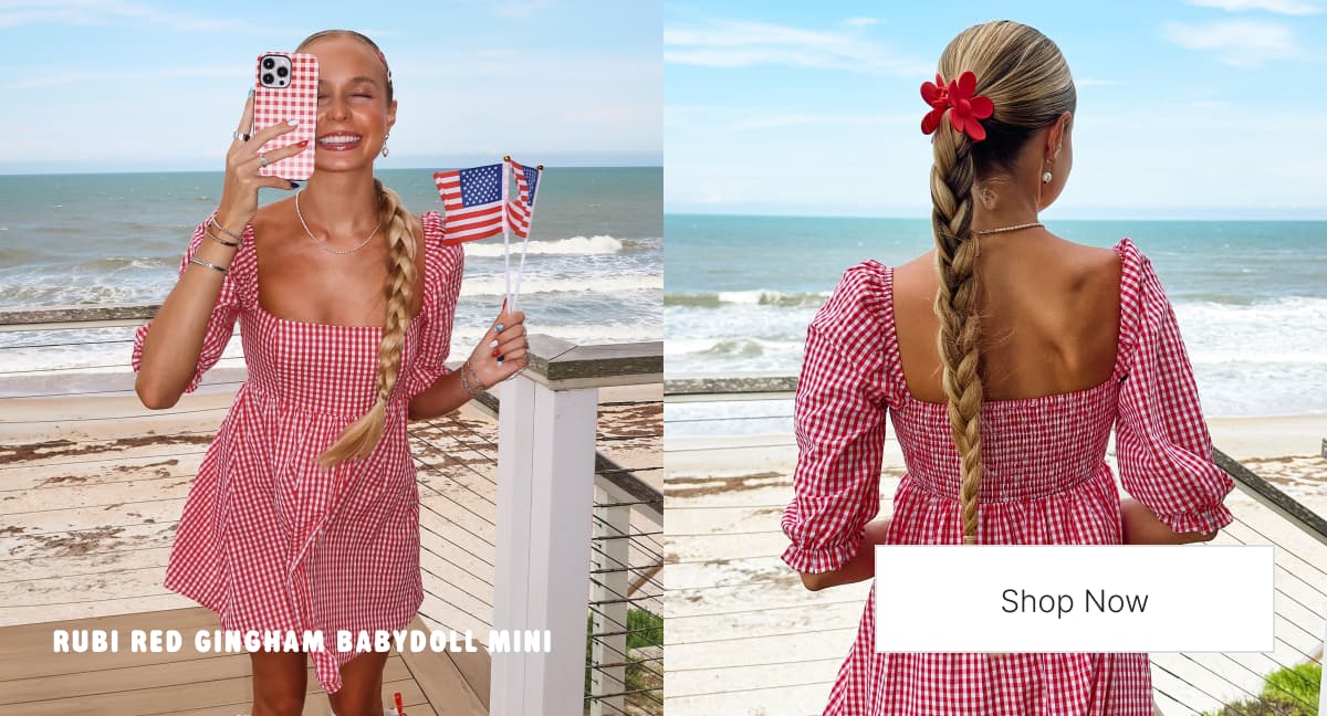 Rubi Red Gingham Mini