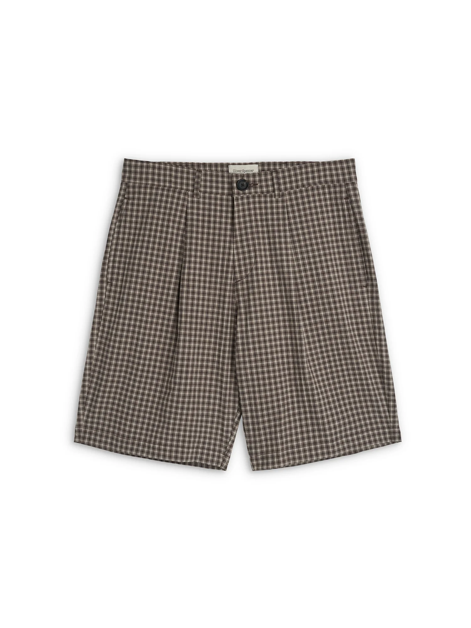 Image of Pleated Shorts Leaman Brown