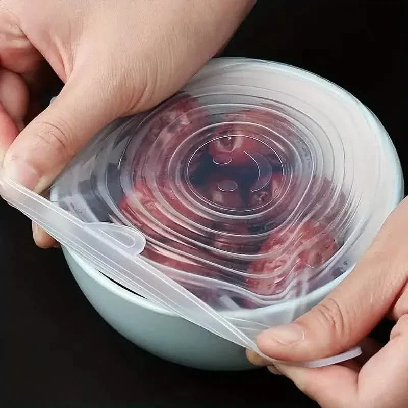 Image of 6-Pieces: Reusable Durable Food Storage Bowl Lids