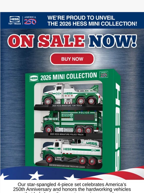ON SALE NOW: New Hess Minis!