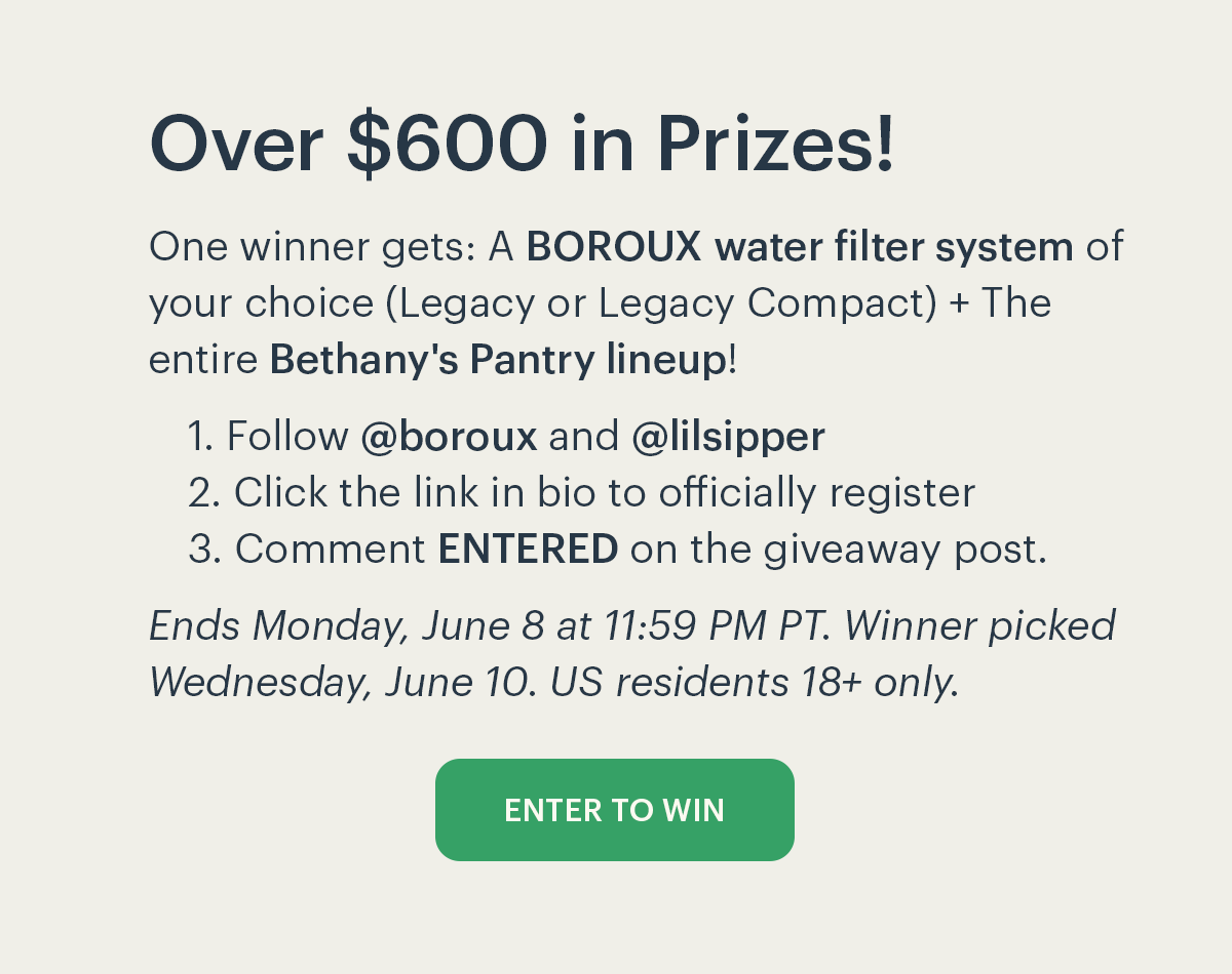 Over $600 in prizes! ENTER TO WIN