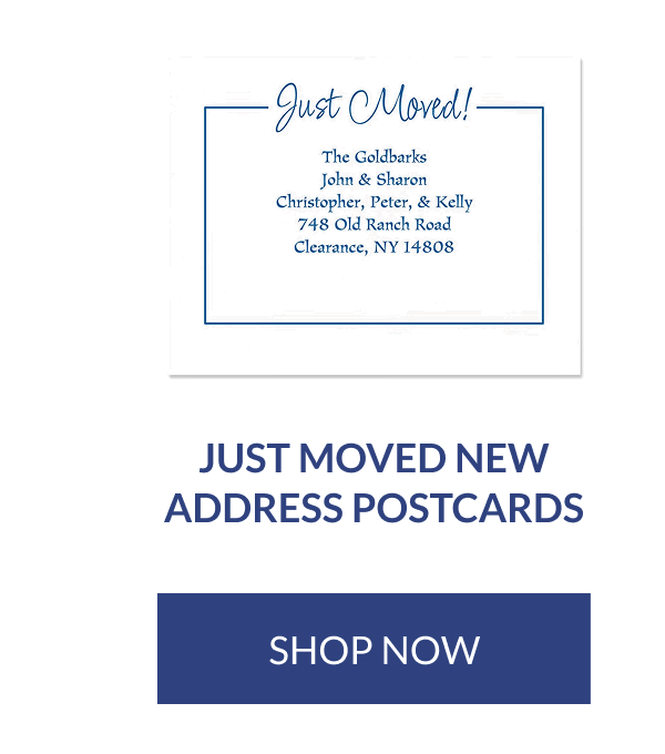 Just Moved New Address Postcards [Click here to Shop Now]