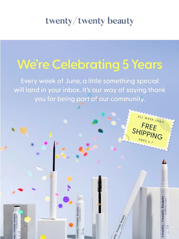 Happy Anniversary to us, free shipping for you.