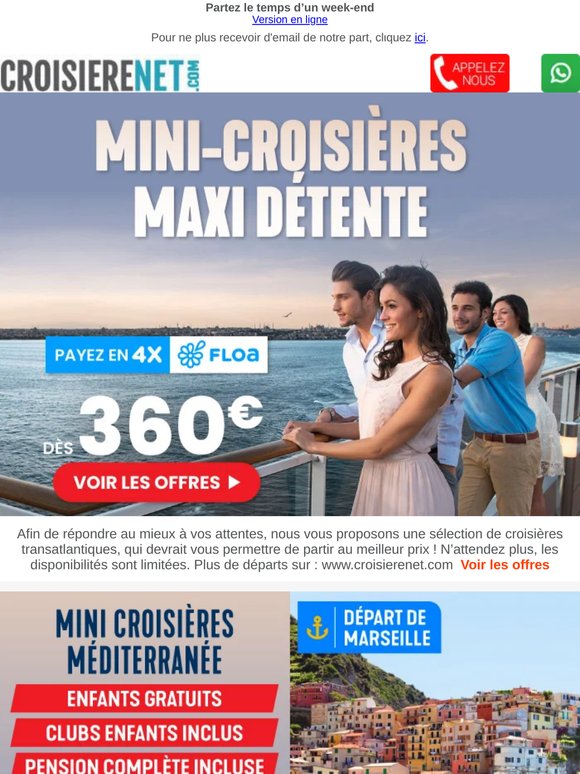Mini-croisières, faites une pause dès 360€