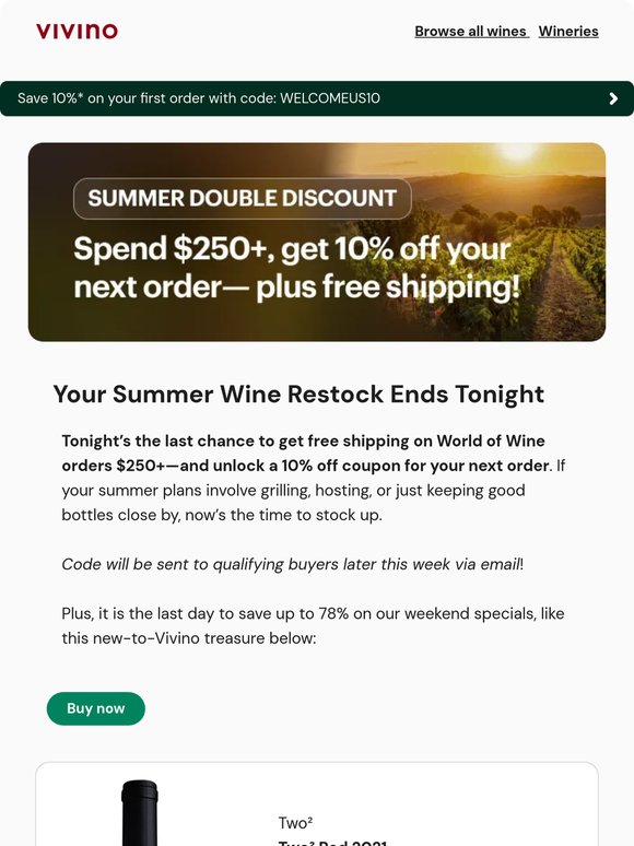 Last Chance for Free Shipping + 10% Off Later