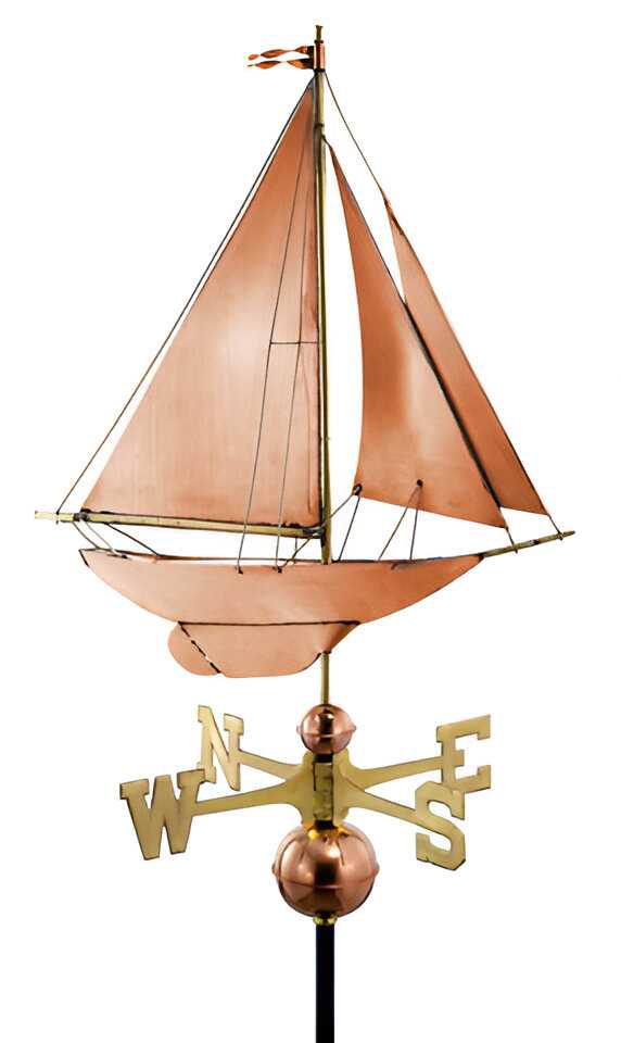 Image of Girouette en cuivre Voilier