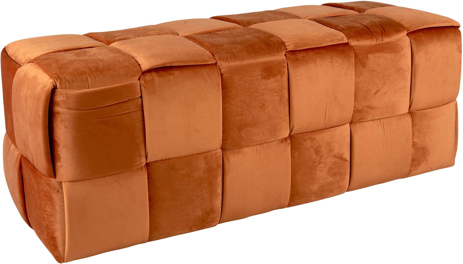 Image of Banc en velours Weaved Orange