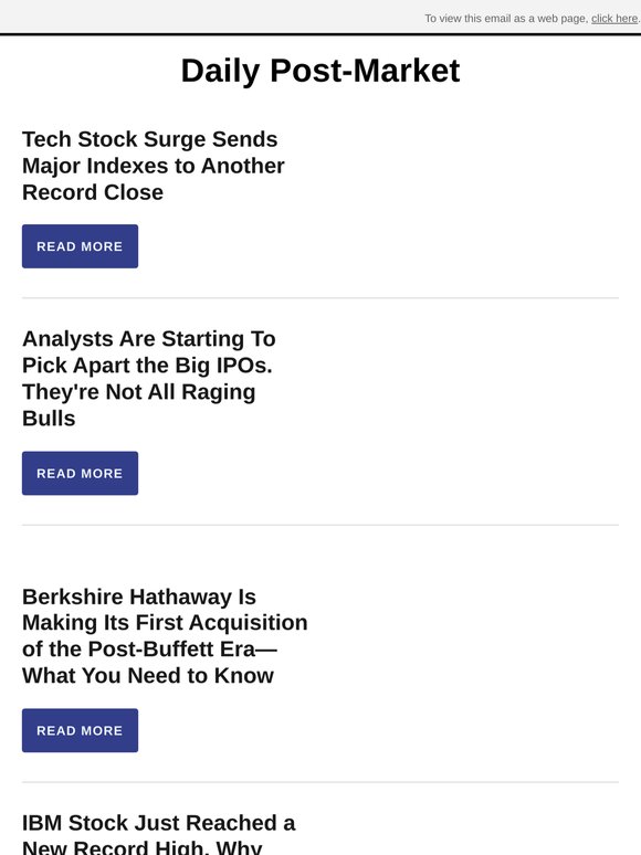 Tech Stock Surge Sends Major Indexes to Another Record Close
