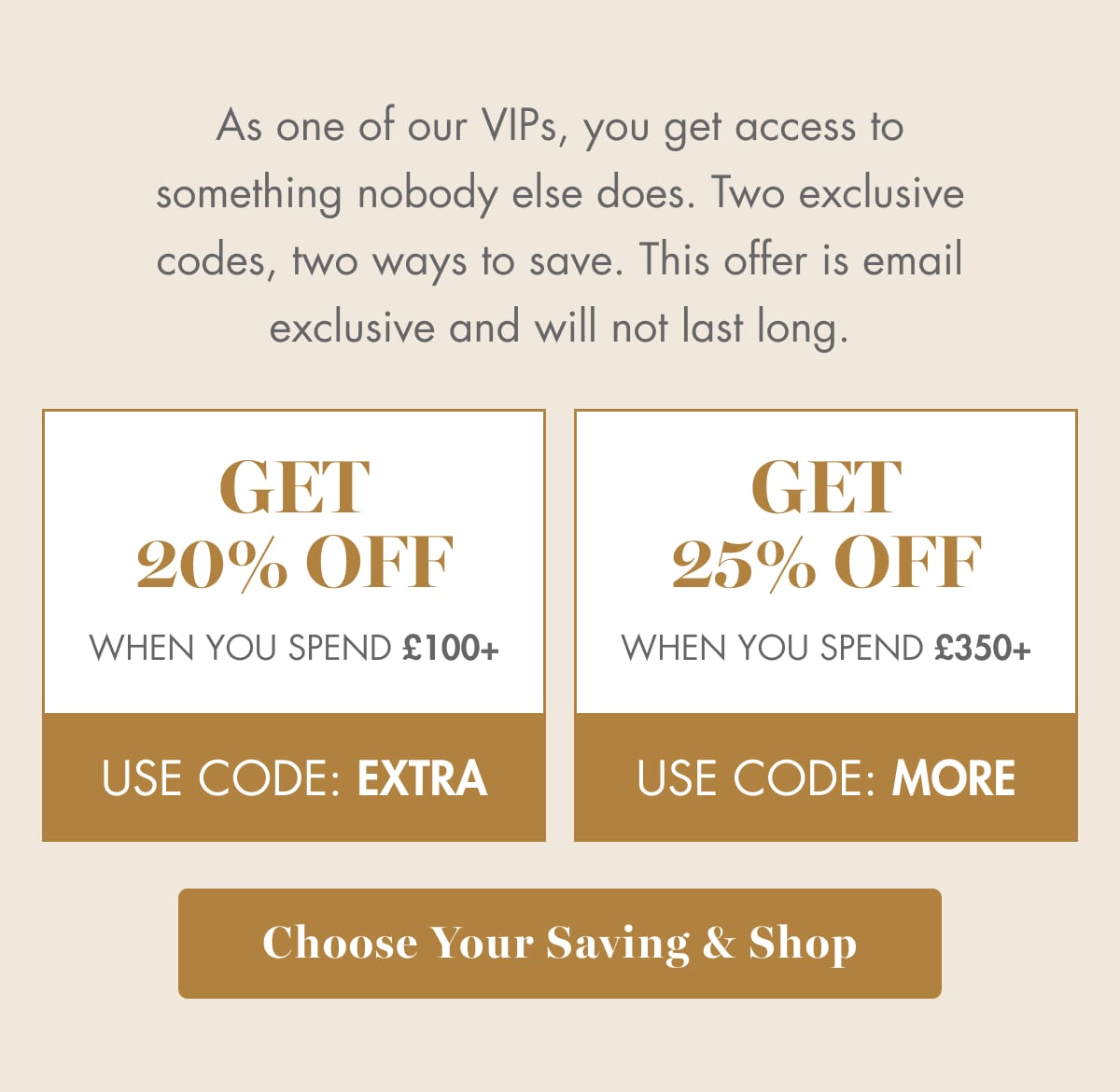 Choose Your Saving & Shop