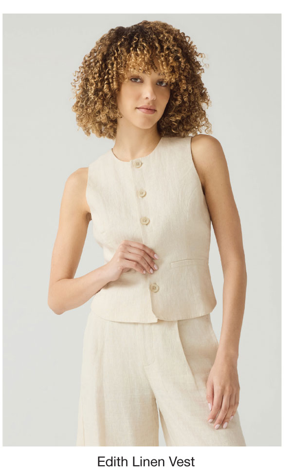 Shop Edith Linen Vest